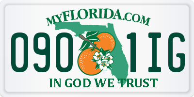 FL license plate 0901IG