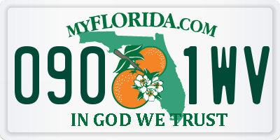 FL license plate 0901WV