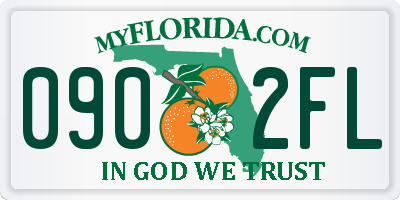 FL license plate 0902FL