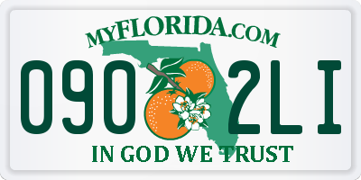 FL license plate 0902LI