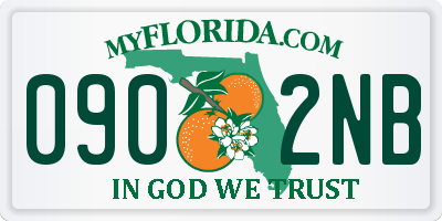 FL license plate 0902NB