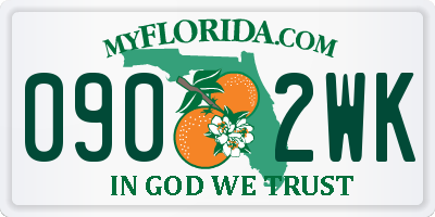 FL license plate 0902WK