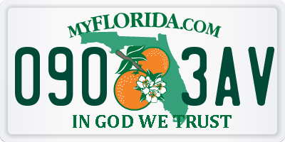 FL license plate 0903AV