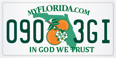 FL license plate 0903GI
