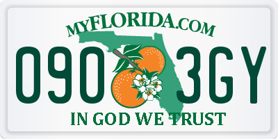 FL license plate 0903GY