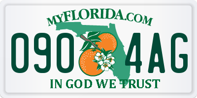 FL license plate 0904AG