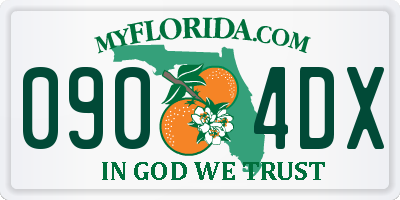 FL license plate 0904DX