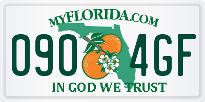 FL license plate 0904GF