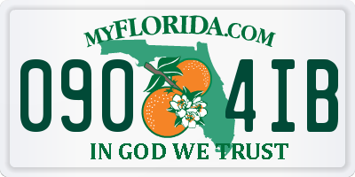 FL license plate 0904IB