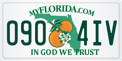 FL license plate 0904IV