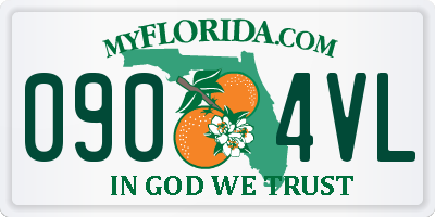 FL license plate 0904VL
