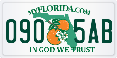 FL license plate 0905AB