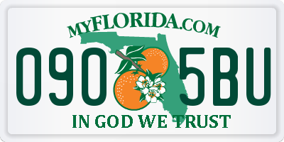 FL license plate 0905BU