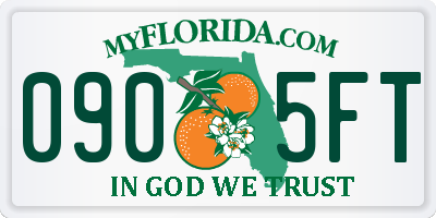 FL license plate 0905FT