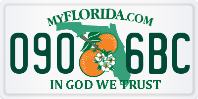 FL license plate 0906BC