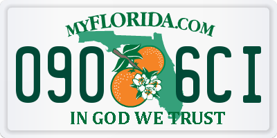 FL license plate 0906CI
