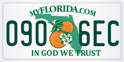 FL license plate 0906EC