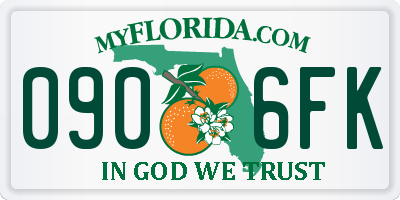 FL license plate 0906FK