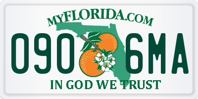 FL license plate 0906MA