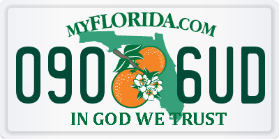 FL license plate 0906UD