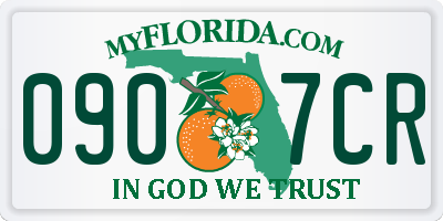 FL license plate 0907CR