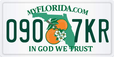 FL license plate 0907KR