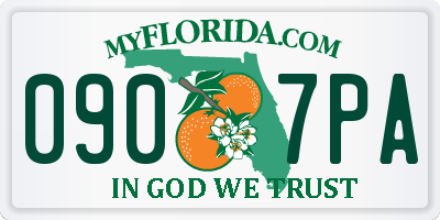 FL license plate 0907PA