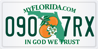 FL license plate 0907RX