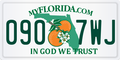 FL license plate 0907WJ