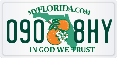FL license plate 0908HY