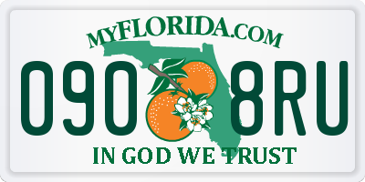 FL license plate 0908RU