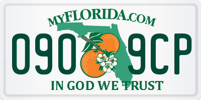 FL license plate 0909CP