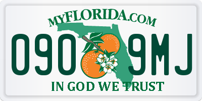 FL license plate 0909MJ