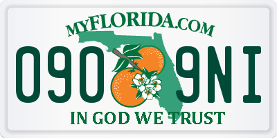 FL license plate 0909NI
