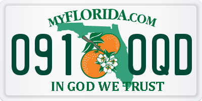 FL license plate 0910QD