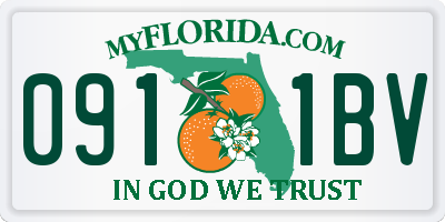 FL license plate 0911BV