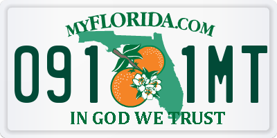 FL license plate 0911MT