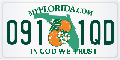 FL license plate 0911QD