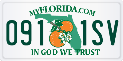FL license plate 0911SV