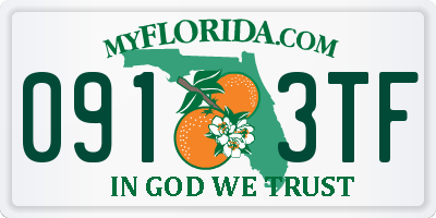 FL license plate 0913TF