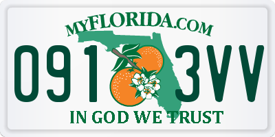 FL license plate 0913VV