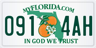 FL license plate 0914AH