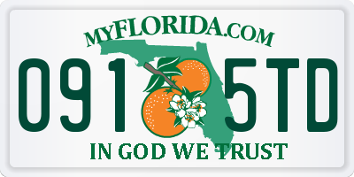 FL license plate 0915TD