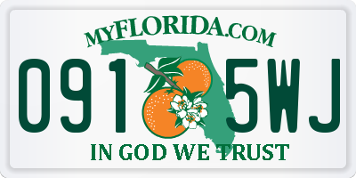 FL license plate 0915WJ