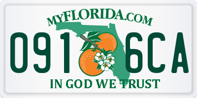 FL license plate 0916CA