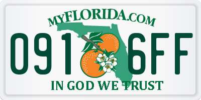 FL license plate 0916FF