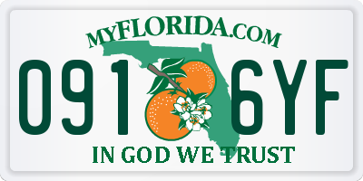 FL license plate 0916YF