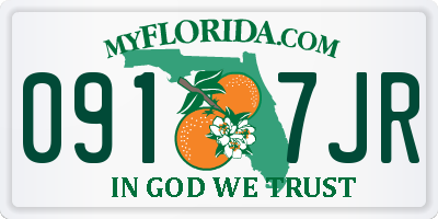 FL license plate 0917JR