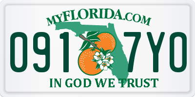 FL license plate 0917YO