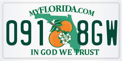 FL license plate 0918GW